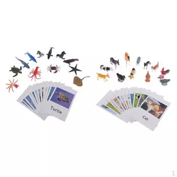 Образовательные игрушечные животные, модели морских организмов, именные карточки для Монтессори