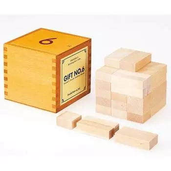 образовательные инструменты Шестой дар Фрёбель-кана (строительные блоки) коричневый