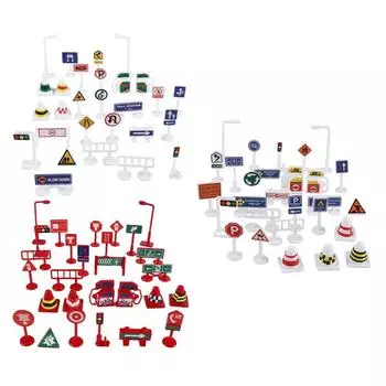 Образовательные модели дорожных знаков, дорожные знаки на парковках, конусы, дорожные знаки, шлагбаумы, игра