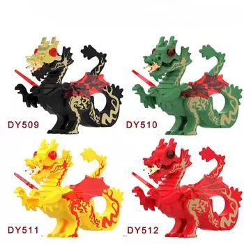Образовательные строительные блоки «Большой дракон», фигурки героев, игрушки, рождественский подарок для детей DY509 DY510 DY511 DY512 DY513 DY514 DY515