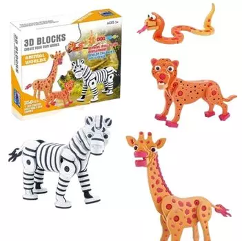 Образовательный 3D EVA Неизвестные улучшения Можно играть с 3 лет и старше [YokohamaChildren] Игрушка, Головоломка, Жираф, Зебра, Зебра, Змея, Материал, БЛОКИ,