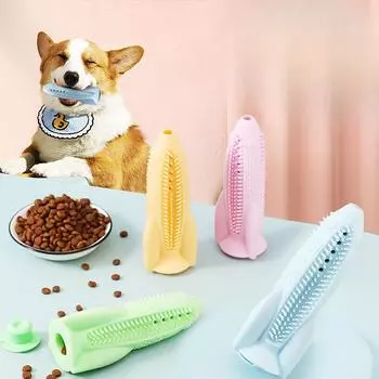 Образовательный интерактивный дырявый шарик для домашних собак, палочка для прорезывания зубов, ракета для чистки зубов, зубная щетка для собак, игрушка для собак, пустышка-пустышка, устройство для кормления 15*5*5c m небесно-голубой