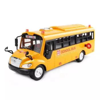 Образовательный ранний школьный автобус игрушки Устойчивый к падениям Звук Свет Моделирование Инерционный школьный автобус
