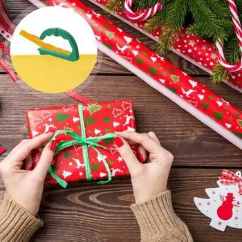 Обрезчик упаковочной бумаги Скрытое лезвие из сплава День рождения Рождество Упаковочная бумага Многоразовая DIY A чёрный