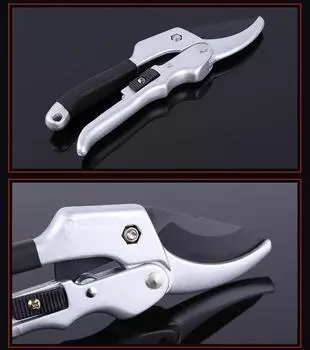 Обрезка растений, садоводство, 20 см, садовые ножницы с трещоткой, ручной секатор, наковальня, ножницы, обрезка, секатор, куст, инструмент для сада белый