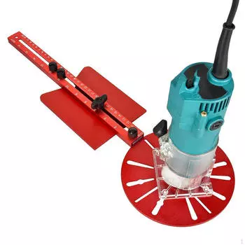 Обрезной станок Приспособление для резки круга Прочный регулируемый алюминиевый сплав Практичен для обработки древесины