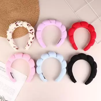 Обруч для волос Cloud Sponge, мытье лица, пухлые ретро-резинки для укладки волос, женские фиксированные челки, инструменты для красоты, макияжа, обручи для волос, головные уборы 2