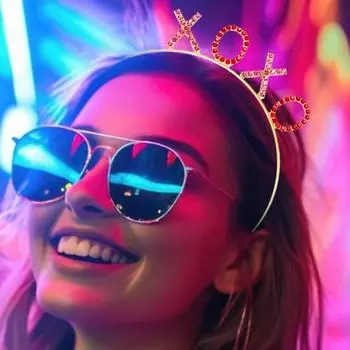 Обруч для волос для пары, День Святого Валентина, повязка на голову с сердечком из искусственного кристалла, головной убор из сплава для девочек, украшение для волос C