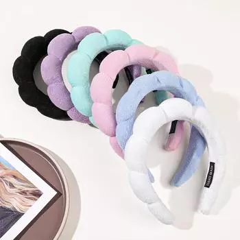 Обруч для волос Головные уборы Аксессуары для волос Для мытья лица Повязки на голову Макияж Повязки для волос розовый