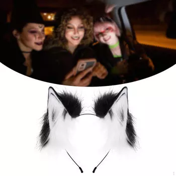 Обруч для волос в стиле Лолиты с лисьими ушками для карнавала, ролевых игр, выпускного танца, наряда коричневый