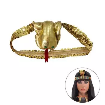 Обруч для волос Золотые блестки Косплей Клеопатра Змеи Повязка на голову Косплей Товары Повязка на голову Змеи Повязка на голову Фото Реквизит C