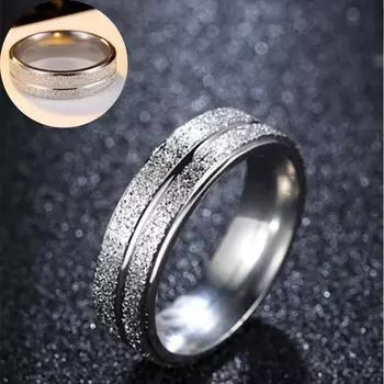 Обручальное кольцо из нержавеющей стали, очаровательное женское изысканное титановое кольцо, свадебная мода 6 серебряный