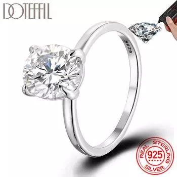 Обручальное кольцо из стерлингового серебра 925 пробы, 3 карата, овальные украшения Moissanita D Vvs1, свадьба 9mm-7#