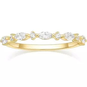 Обручальное кольцо маркиза Trumium 14K с золотым покрытием для женщин, составное кольцо с полукубическим цирконием, вечное обручальное кольцо, ювелирные украшения 5 золотой