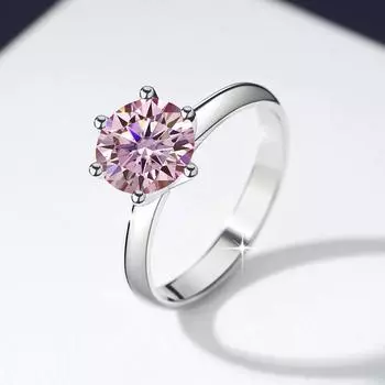 Обручальное кольцо с муассанитом шести когтей 1-5 карат, классическое пара, серебро S925, женское кольцо, обручальное кольцо с бриллиантом, обручальное кольцо, подарок для подруги 9