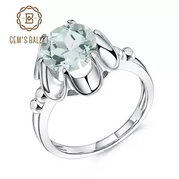 Обручальное кольцо с натуральным зеленым аметистом Gb 2,73 карата для женщин, кольца на палец из стерлингового серебра 925 пробы с драгоценными камнями, ювелирные украшения 6