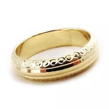 Обручальное кольцо с позолотой Lien d Amour золотистый - 6 мм