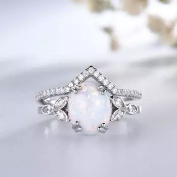 Обручальное кольцо Свадебные украшения Интернет-знаменитость Опаловое кольцо Простые и универсальные украшения No. 6