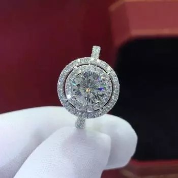 Обручальные кольца для женщин Классический дизайн в форме круга Элегантное обручальное кольцо Вечеринка Юбилей Любовь Подарок Трендовые украшения 9