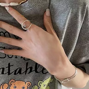 Обручальные кольца для женщин, пары, новая мода, креативные полые геометрические украшения ручной работы, подарки на день рождения resizable серебряный