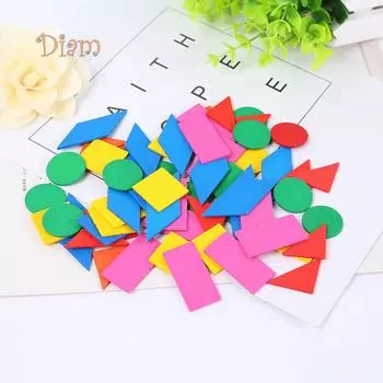 OBS Игрушечный продукт Деревянные красочные круглые геометрические фишки Учебные пособия по математике Развивающие дети geometrical