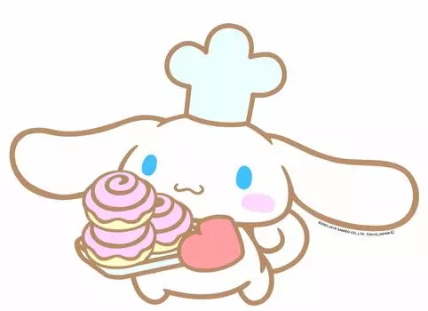 Общая наклейка Cinnamoroll Decor Die Cut Wall Sticker Sanrio x [Home Sticker] H15.1cm W21.3cm белый