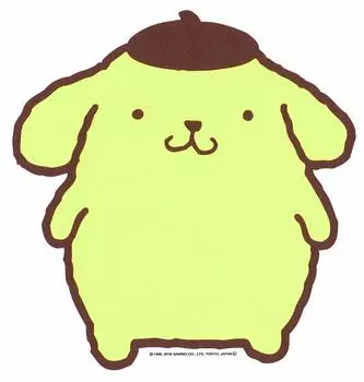 Общая наклейка Pompompurin Deco Настенная наклейка Sanrio x [Home Sticker] Вырубная H17.1cm W16.3cm жёлтый