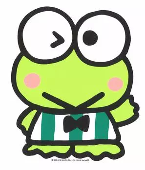 Общая наклейка Sanrio Kerokerokeroppi Наклейка на стену x 1 шт. 17,1 см 14,3 см DW-012 зелёный