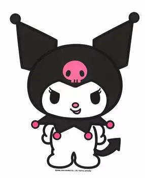 Общая наклейка Sanrio Kuromi Наклейка на стену x 1 шт. Черная 17,3 см 14,3 см DW-020 чёрный