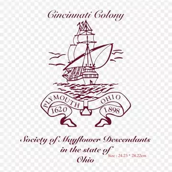 Общее общество потомков Mayflower Mayflower Soc Утюг на теплопередаче Печать Виниловые нашивки Наклейка для одежды DIY Аппликации Моющиеся нашивки