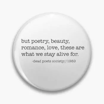 Общество мертвых поэтов, персонализируемая мягкая пуговица, брошь, металлическая булавка с мультяшным воротником, милый значок, декор для шляпы, креативный подарок, ювелирные изделия