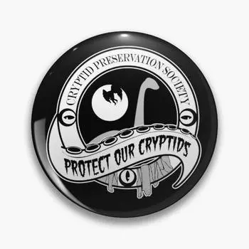 Общество охраны криптида, мягкая пуговица, значок, брошь, ювелирное изделие, булавка для лацкана, металлическая одежда, шляпа, подарок, мультяшный модный декор, любовник