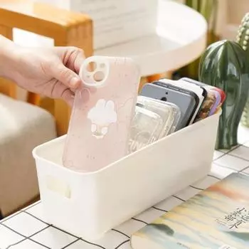 Общежитие, студенческий настольный чехол для телефона, органайзер, косметический органайзер для ресниц, корзина, пластиковые контейнеры для хранения закусок, держатель для карт оранжевый