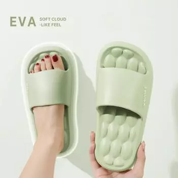 Общежитие Высококачественные тапочки из ЭВА Домашние нескользящие и не вонючие ноги Легкая мягкая подошва Носить Классные тапочки для женщин 40-41 зелёный