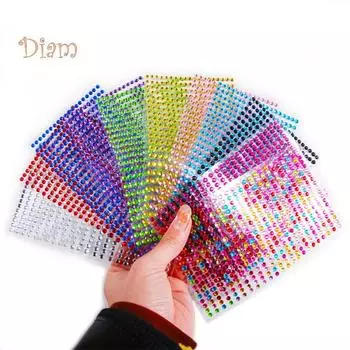 Obsessed 2 листа акриловые наклейки со стразами блестящие самоклеящиеся мини-телефонные автомобильные акриловые наклейки для скрапбукинга для дома 3mm