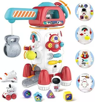 Обучающая игрушка-ракета — космические приключения, лучший подарок/комплект для подъема крана 6218/ракета, фигурки в космических капсулах для детей, мальчиков, девочек