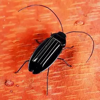 Обучающая игрушка-робот-таракан на солнечной энергии, игрушка-насекомое на солнечной энергии, она может иметь движения тела, гаджет в подарок чёрный