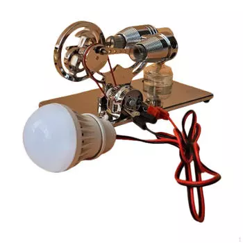 Обучающее устройство для модели двигателя Air Sterling со светодиодной лампой для лабораторий серебряный