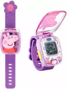 Обучающие часы VTech Peppa Pig Blue Отличный подарок для детей/малышей фиолетовый