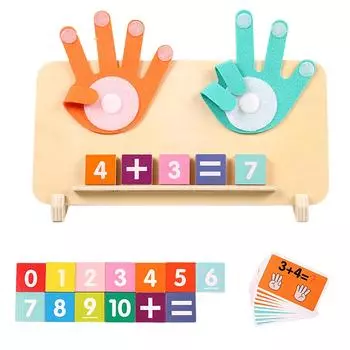 Обучающие математические манипуляторы, игрушки, обучающая игрушка для счета на пальцах для малышей One Size