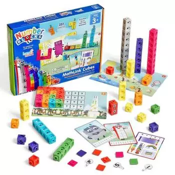 Обучающие ресурсы NumberBlocks MathLink Кубики с числами 1-10 Кубики 100 предметов Набор для занятий Математические игрушки Японское руководство включено 93417-J Подлинный продукт