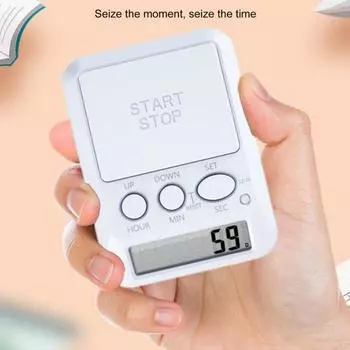 Обучающий таймер для изучения обратного отсчета даты, таймера, звукового сигнала, светового сигнала, таймера, часов, многофункционального белый