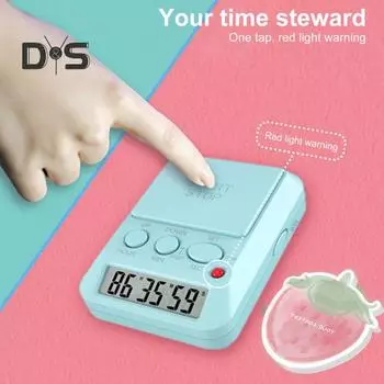 Обучающий таймер для учебы, обратный отсчет даты, таймер со звуковым сигналом и световым сигналом, многофункциональные электронные часы, таймеры, симпатичный цифровой таймер для перерыва в спортзале белый