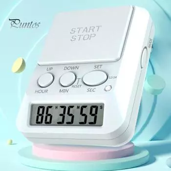 Обучающий таймер для учебы, обратный отсчет даты, таймер со звуковым сигналом и световым сигналом, многофункциональные электронные часы, таймеры, симпатичный цифровой таймер для перерыва в спортзале чёрный