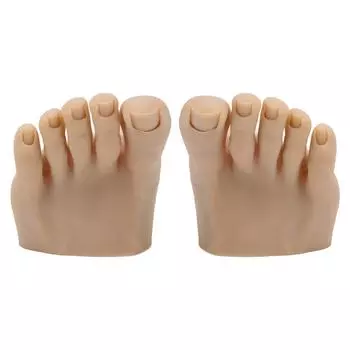 Обучение дизайну ногтей, искусственная модель на половину стопы, цвет темной кожи, многоразовая татуировка, силиконовая модель для ног Left