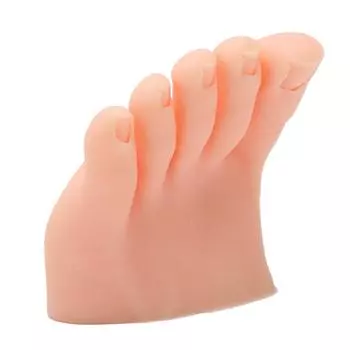 Обучение искусству ногтей Дисплей Поддельные Половина Стопы Модель Светлый Цвет Кожи Татуировки Практика Силиконовая Стопа