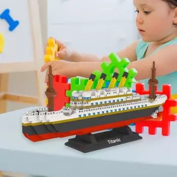 Обучение навыкам, миниатюрная новинка, 1280 шт./компл., сборка круизного судна, модель «Титаника», детские развивающие игрушки, кирпичи
