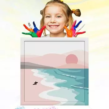 Обучение рисованию детей 20x20 см Детский рисунок Масло Живопись по номерам Для детей Ручная роспись Развитие хобби 20x20cm no Frame