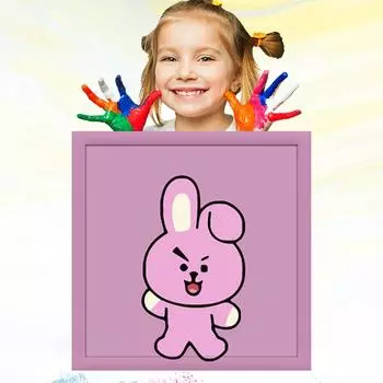 Обучение рисованию детей 20x20 см Картина маслом по номерам для детей Раскрашенная вручную детская живопись Развитие хобби 20x20cm no Frame