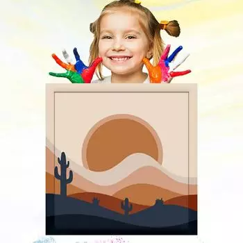 Обучение рисованию для детей, 20x20 см, развитие хобби, ручная роспись, детский рисунок, картина маслом по номерам для детей 20x20cm no Frame